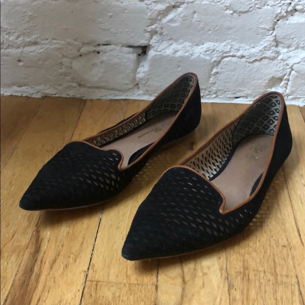 Matt Bernson Pointy suede perforated flats